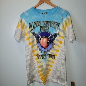 Allman Brothers Band Tie Dye Shirt Size S 2005 Tour USA‎ Single Stitch Vintage